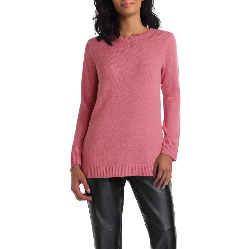 Isaac Mizrahi Womens Knit Long Sleeve Crewneck Sweater