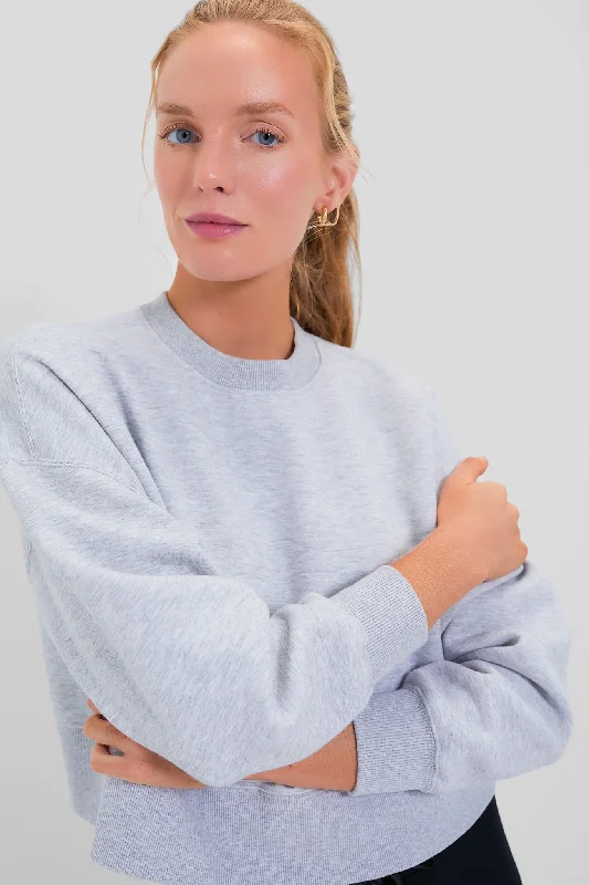 Heathered Gray Cropped Evans Pullover