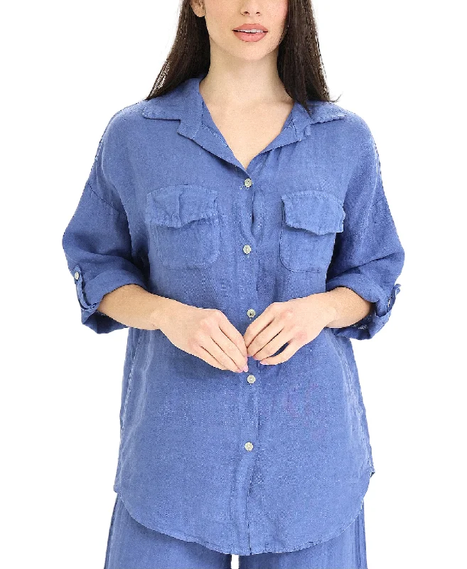 Linen Button Front Shirt