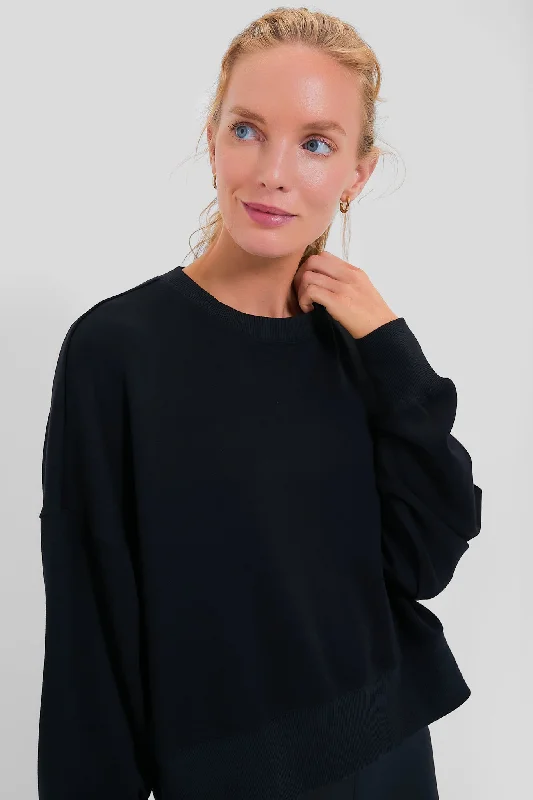 Black Cropped Oliver Pullover