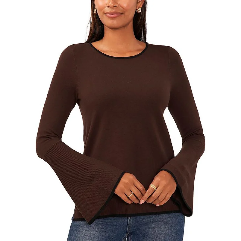 Sam and Jess Womens Side Slit Long Sleeve Crewneck Sweater