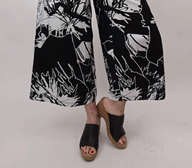 Classic Design Sofia Pants In Black/white