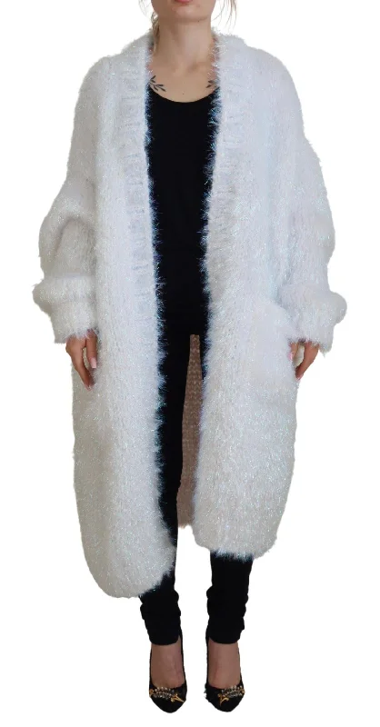 Sports And Leisure Dolce & Gabbana  Women's Mohair Long Cardigan - White