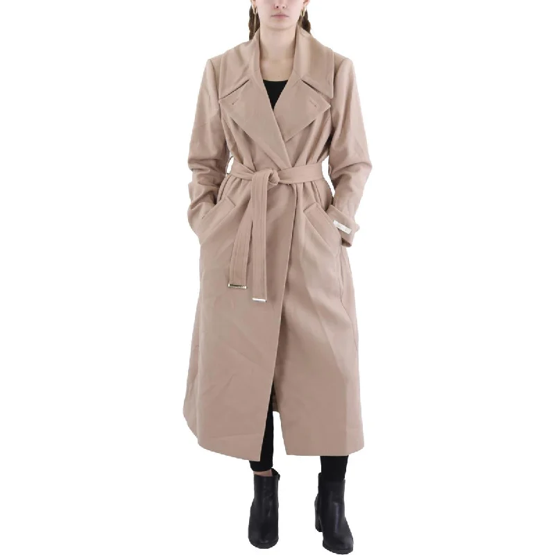 Exquisite Tailoring Ted Baker Womens Wool Blend Belted Long Coat