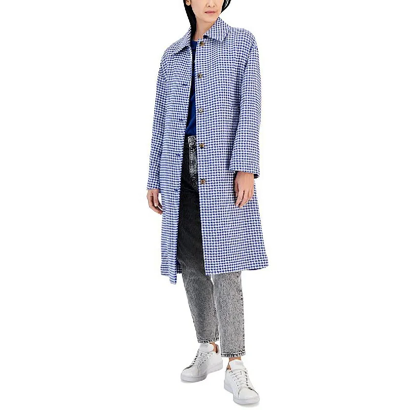 Personalized Wear Hugo Womens Cotton Blend Houndstooth Trench Coat