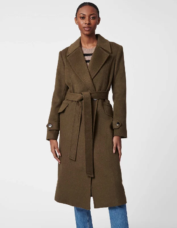 High Street Fashion Signature Belted Wool Coat