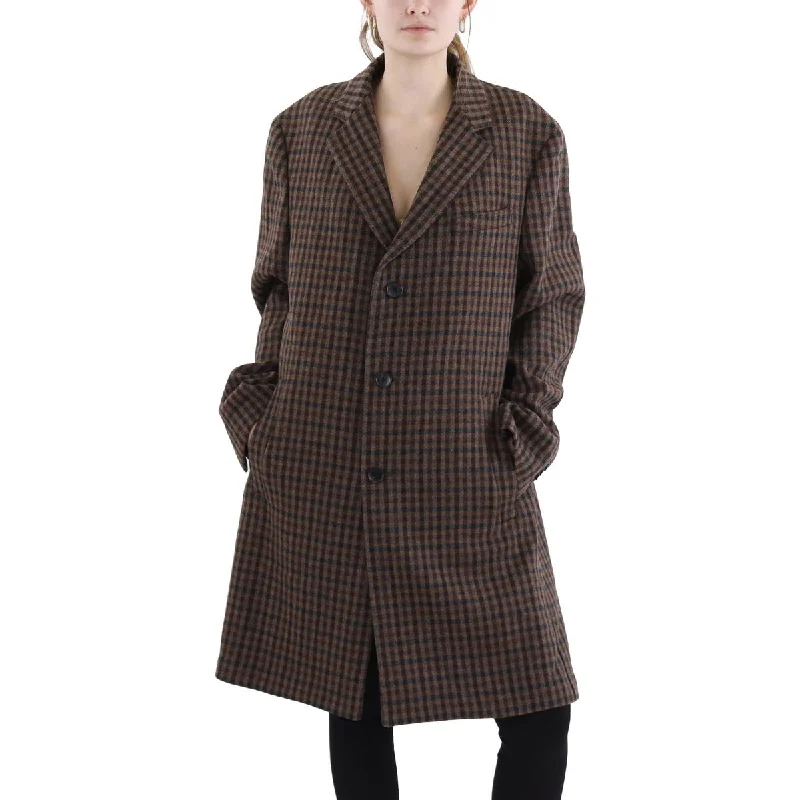 Integrated Design Salvatore Ferragamo Womens Virgin Wool Blend Long Wool Coat