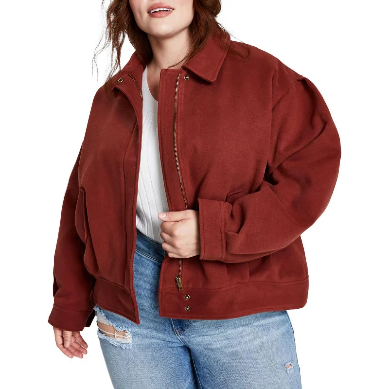 Tropical Style And Now This Womens Plus Solid Outerwear Bomber Jacket