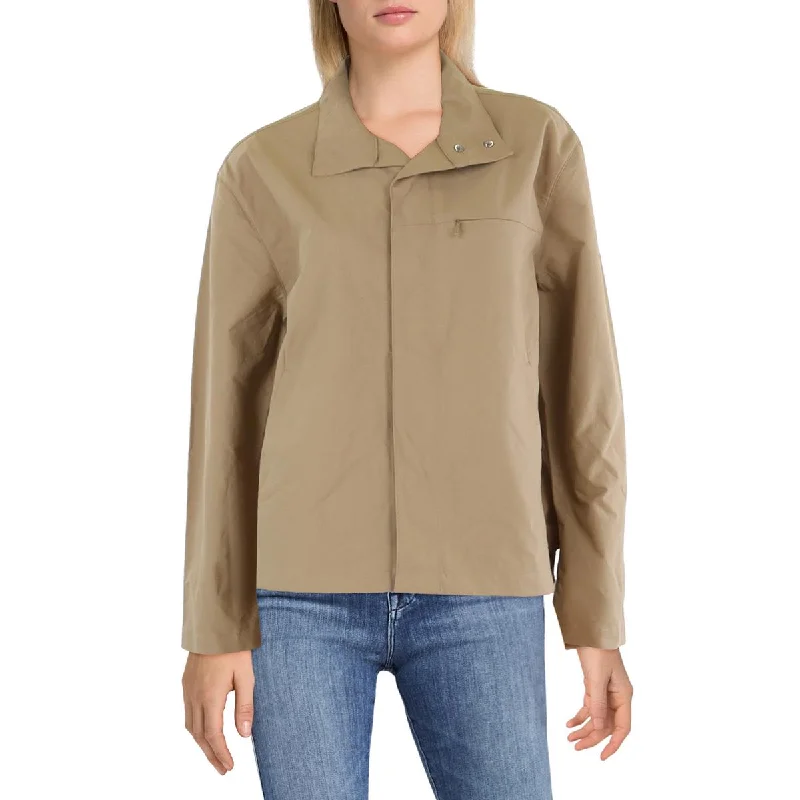 British Style Calvin Klein Womens Long Sleeve Solid Bomber Jacket