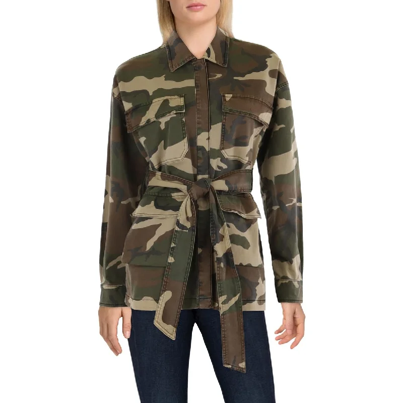 Retro Design Good American Womens Camo Uniform Utility Jacket