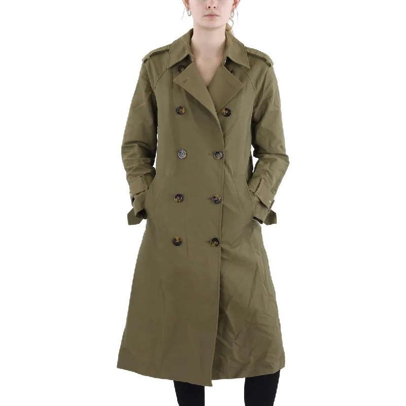 Practical Style Veronica Beard Womens Cotton Blend Double Breasted Trench Coat