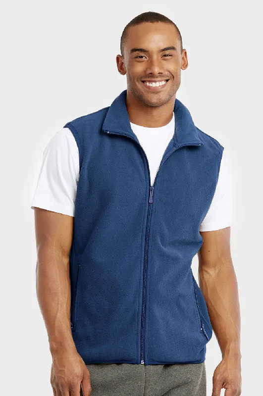 KNOCKER MEN'S POLAR FLEECE VEST (PF1500_DENIM)