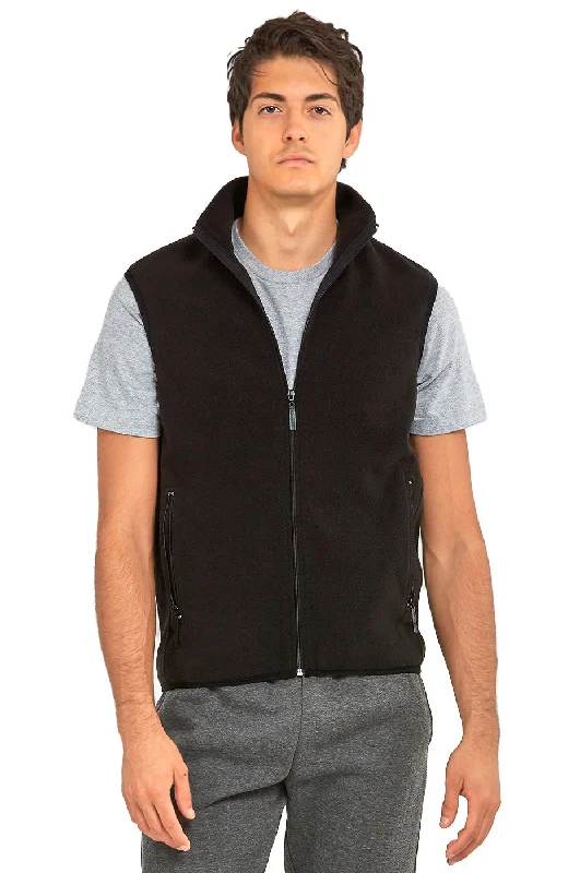 KNOCKER MEN'S POLAR FLEECE VEST (PF1500_BLACK)