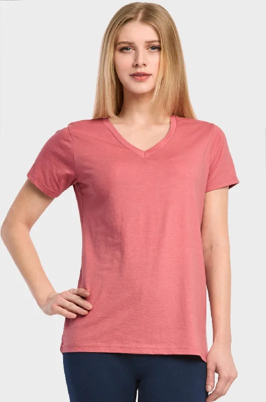 SOFRA LADIES CLASSIC FIT V NECK T-SHIRT (TV021)