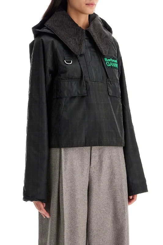 New Products Barbour X Ganni Checked Cotton Anorak With Plaid