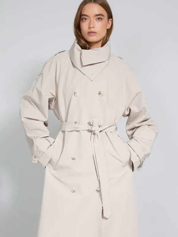 Dynamic Fashion BELLO NYLON COAT - BEIGE