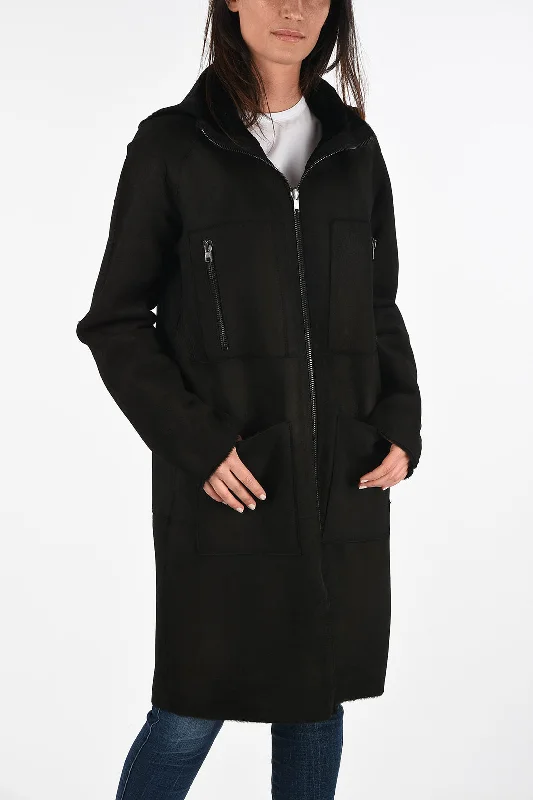 Personalized Outfit Diesel BLACK GOLD Leather LISTY-A Coat