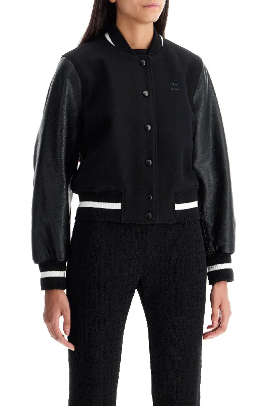 Comfortable Jackets Givenchy Wool And Leather Varsity Jacket