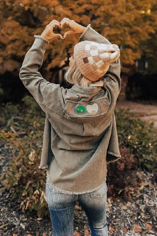 French Style Peace And Love Jacket
