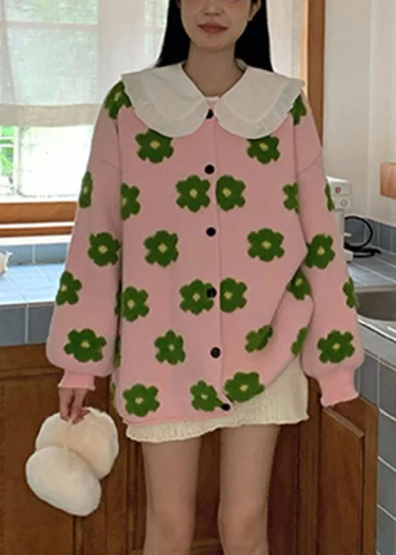 Cozy Fashions Pink Cozy Cotton Knit Sweater Coats Fall