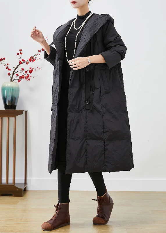 New Season Series Plus Size Black Oversized Patchwork Duck Down Jacket In Winter