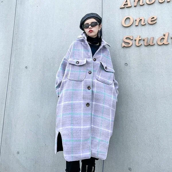 Perfect Tailoring Plus Size Goddess Fan Casual Style 2020 Single Breast Pocket Blend Coat Perfect Tailoring Plus Size Goddess Fan Casual Style 2020 Single Breast Pocket Blend Coat