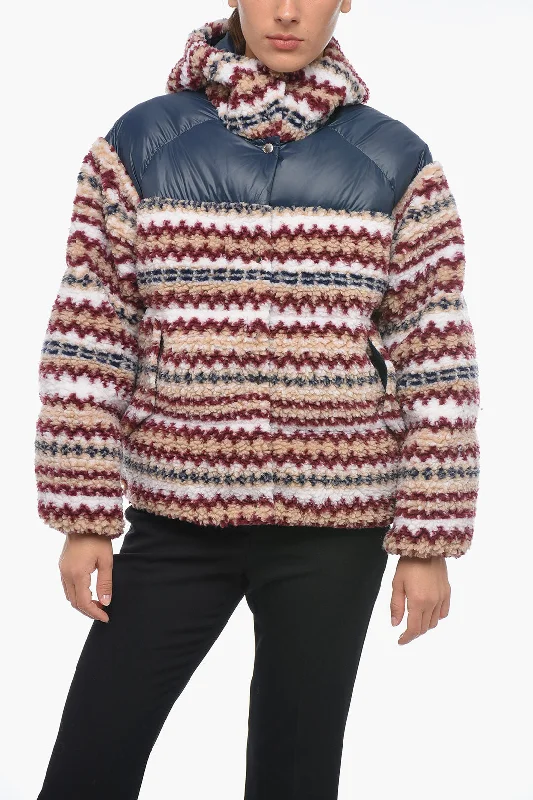 Cozy Outfit RAG&BONE Hooded Printed JOELLE SHERPA Puffer Jacket