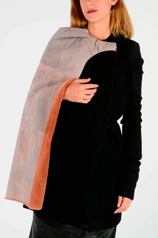 Embroidered Letters Rick Owens Virgin Wool CONCH PEA Coat