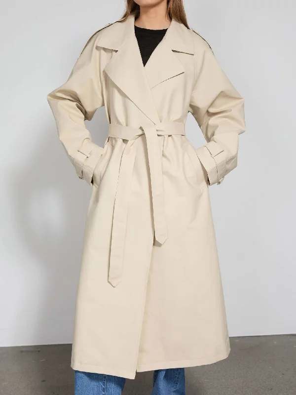Slim Fit RICO CANVAS COAT - CREME