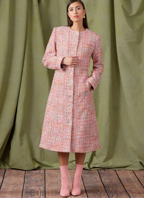 Relaxed Looks Vogue Coat V1926