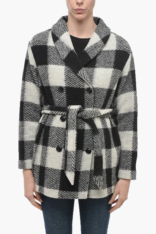 Woolrich ARCHIVE Double-breasted Plaid Check Coat