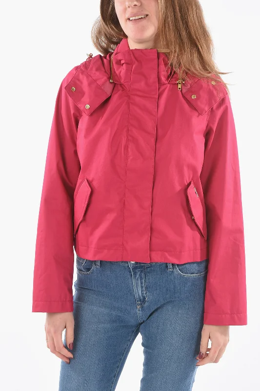 Noble And Elegant Woolrich Removable Hooded WALKER SHORT Jacket with Golden Details