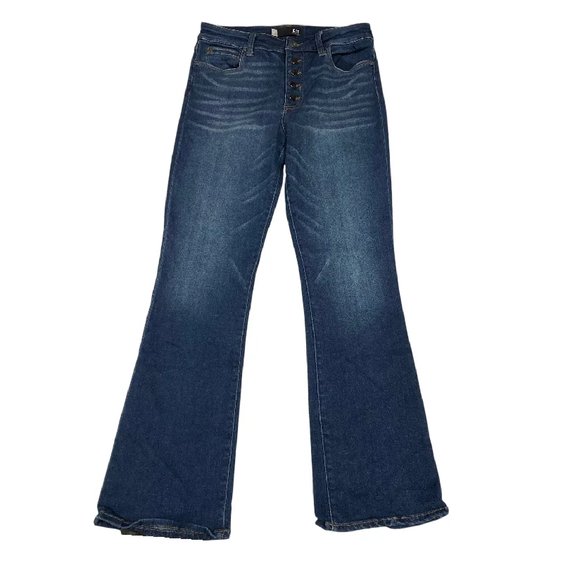 Jeans Flared By Kut In Blue Denim, Size: 12