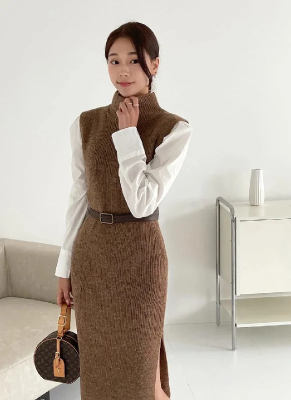 All-Day Comfort Rida Premium Winter Coord Set- Top with Dress and Belt