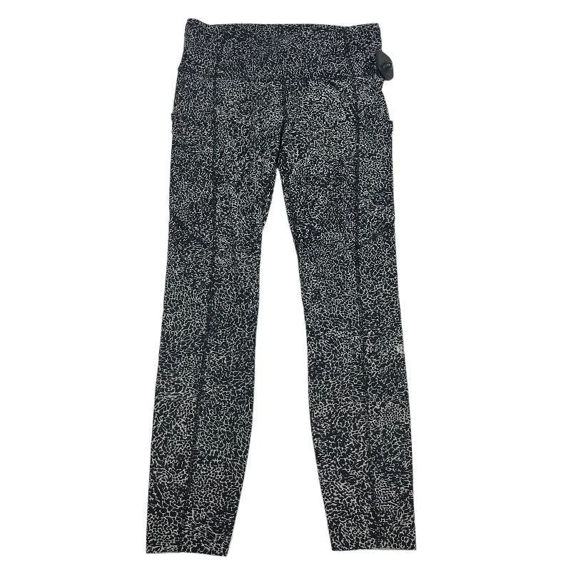 High-end Sense Black & White Athletic Leggings Lululemon, Size 6