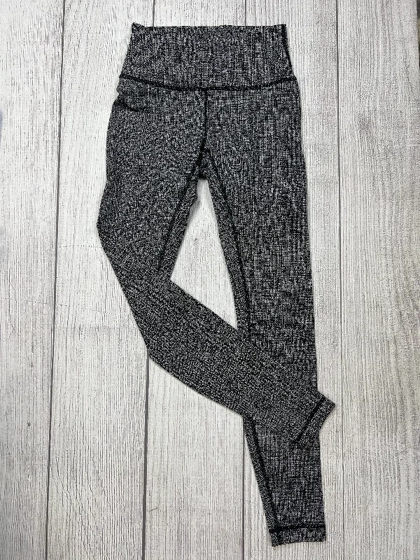 Black White Athletic Leggings Lululemon, Size S