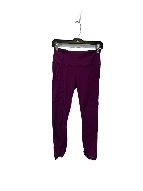 Casual Wear Purple Athletic Leggings Lululemon, Size 6