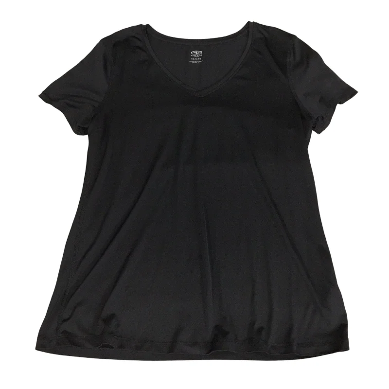 Athletic Top Short Sleeve By Athletic Works In Black, Size: L