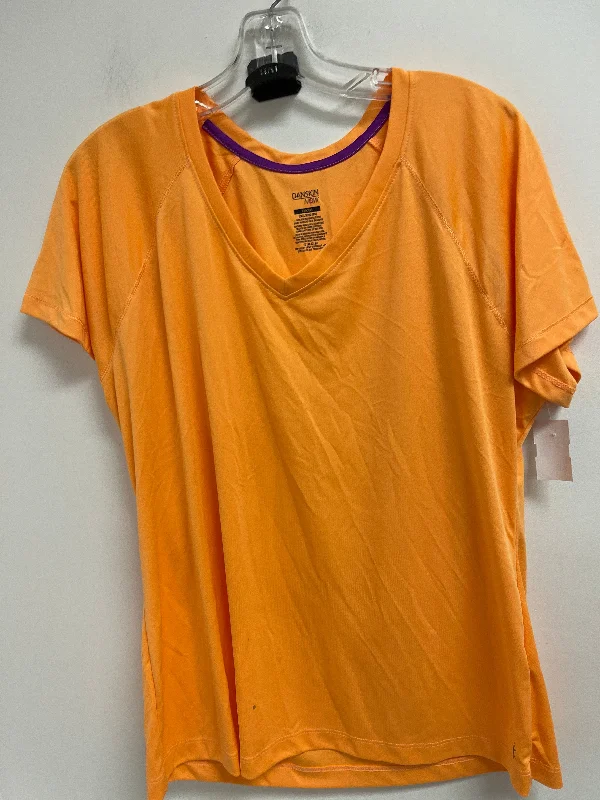 Athletic Top Short Sleeve By Danskin Now In Orange, Size: 2x