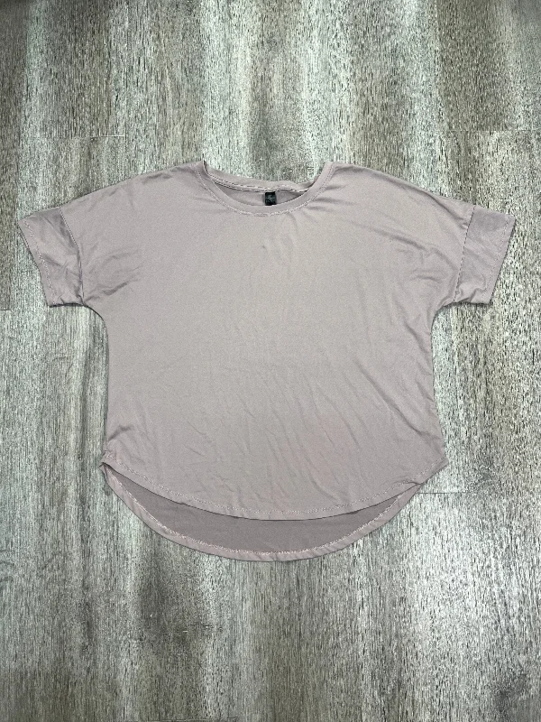 Athletic Top Short Sleeve By Kyodan In Taupe, Size: M