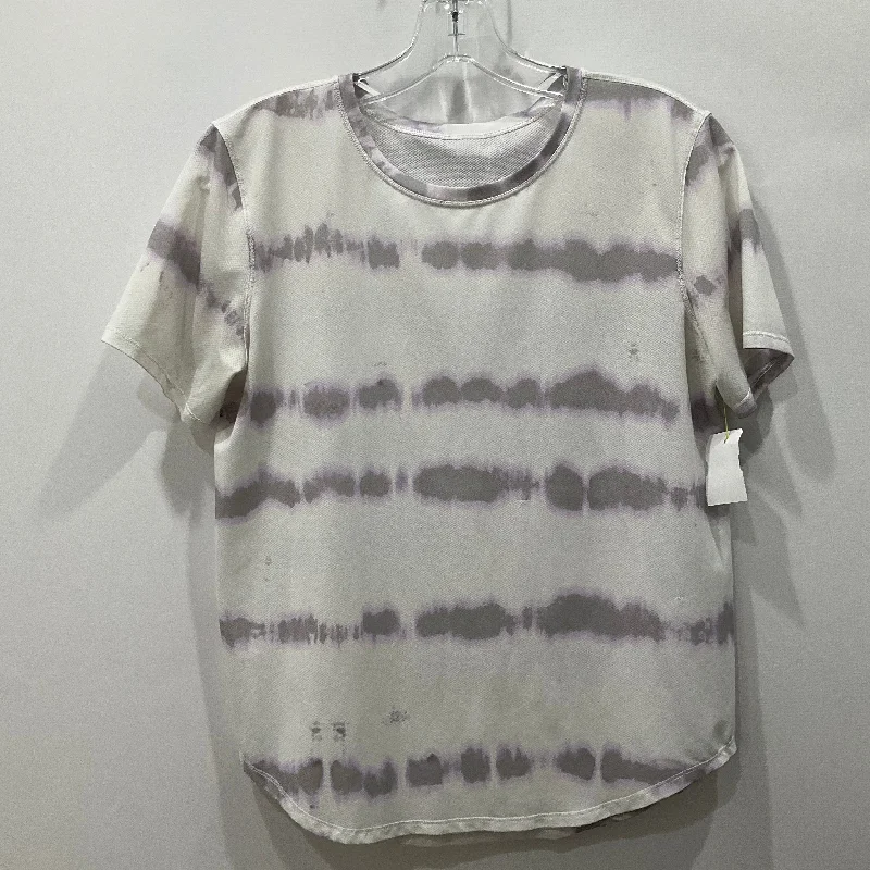 Athletic Top Short Sleeve By Lululemon In Tie Dye Print, Size: 4