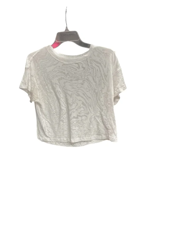 Athletic Top Short Sleeve By Lululemon In White, Size: S