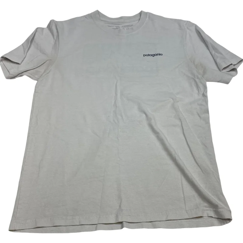 Athletic Top Short Sleeve By Patagonia In Grey, Size: M