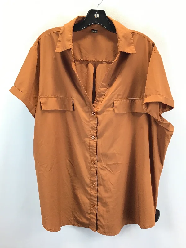 Tan Top Short Sleeve Shein, Size 3x