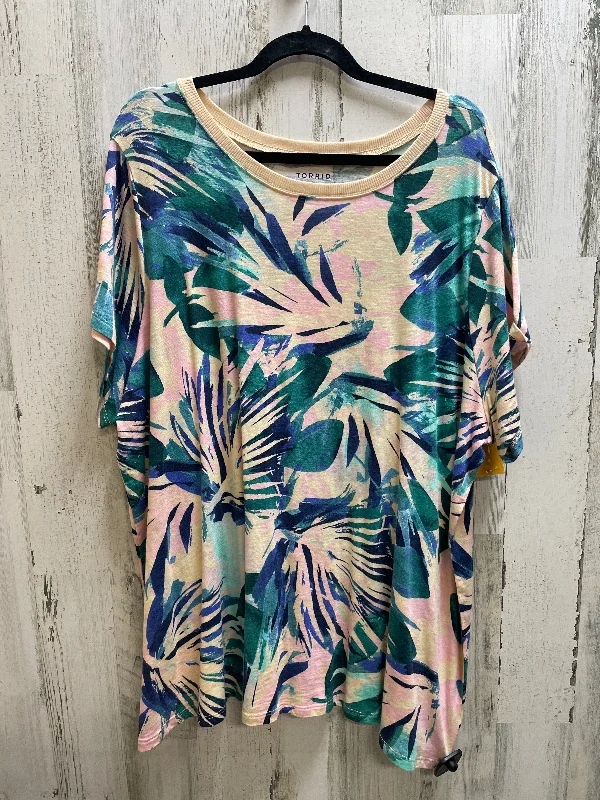 Dressing Tips Top Short Sleeve By Torrid In Multi-colored, Size: 4x