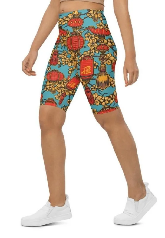 Chinese Festive Biker Shorts