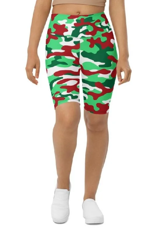 Personalized Outfit Christmas Camo Biker Shorts
