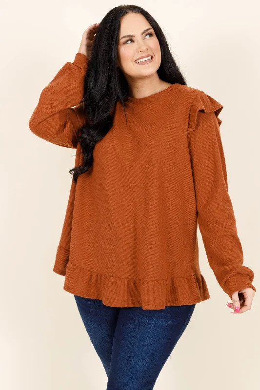 Cloud Gazing Sweater, Rust