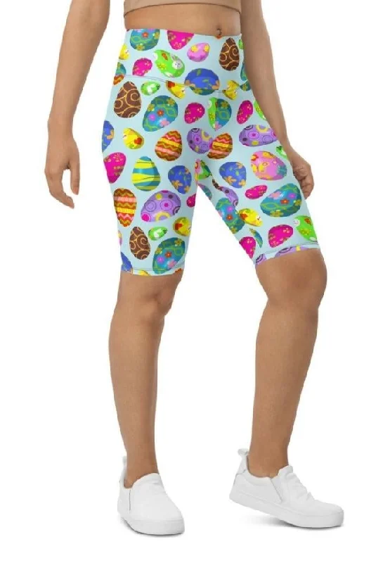 Easter Egg Pattern Biker Shorts