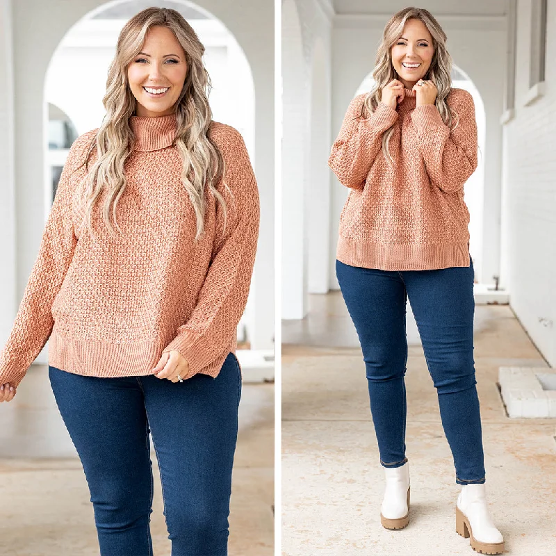 Kick It Together Sweater, Ginger Coral